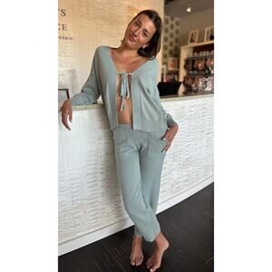 FREE PEOPLE NWT Solar Sweater Set in Icy Lake Blue Size XS